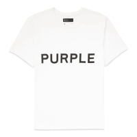 Purple Brand Wordmark Tee White Purple Brand Wordmark Tee White