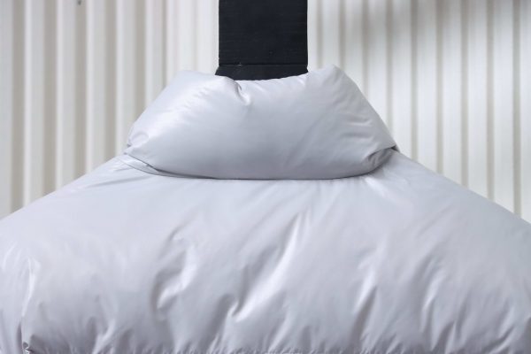 Canada goose  Short Large Plaid Puff Down Jacket White