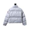 Canada goose  Short Large Plaid Puff Down Jacket White