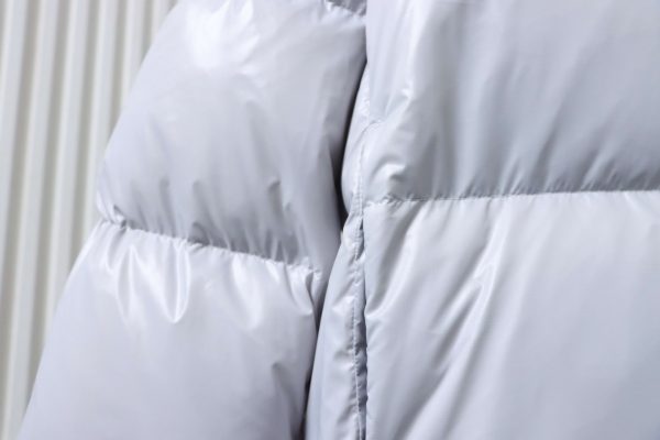 Canada goose  Short Large Plaid Puff Down Jacket White