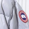 Canada goose  Short Large Plaid Puff Down Jacket White