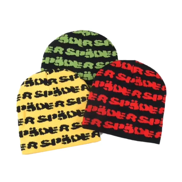 Sp5der Fuzzy Logo Skully Yellow/Green/Red Sp5der Fuzzy Logo Skully Yellow/Green/Red