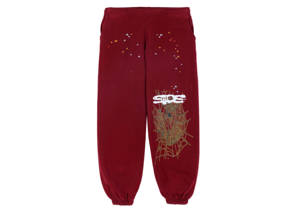 Sp5der Logo Sweatpant Maroon Sp5der Logo Sweatpant Maroon