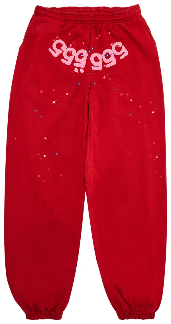 Sp5der Number 555 Sweatpants 'Red' Sp5der Number 555 Sweatpants 'Red'