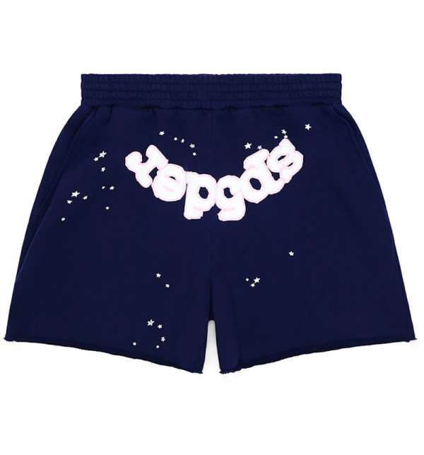 Sp5der OG Web Logo Sweat Short Navy