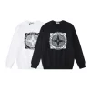 Stone Island Sweatshirt Black White pk05 Stone Island Sweatshirt Black White pk05