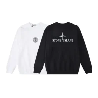 Stone Island Sweatshirt Black White pk07 Stone Island Sweatshirt Black White pk07