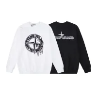 Stone Island Sweatshirt Black White pk08 Stone Island Sweatshirt Black White pk08