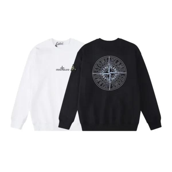 Stone Island Sweatshirt Black White pk11 Stone Island Sweatshirt Black White pk11
