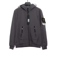 Stone Island Zipper Pocket Sleeve Shirt Jacket Grey
