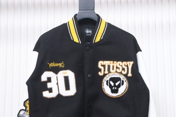 stussy_x_metalheadz_30th_anniversary_heavy_joint_towel_embroidered_baseball_jacket_1B5EF8B380912 Stussy x Metalheadz 30th Anniversary Heavy Joint Towel Embroidered Baseball Jacket