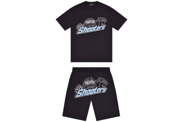 Trapstar Shooters Short Set Black/Blue Trapstar Shooters Short Set Black/Blue
